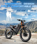 Next Level Heavy Duty Electric Bike For Adults With 6000W Dual Motor And 60V 80Ah Long Range Battery side profile showing ergonomic design details.