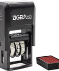 Fresh Custom Message Date Stamp With Slick Self Inking Design and Easy Refillable Red Ink Pad for Office Desks