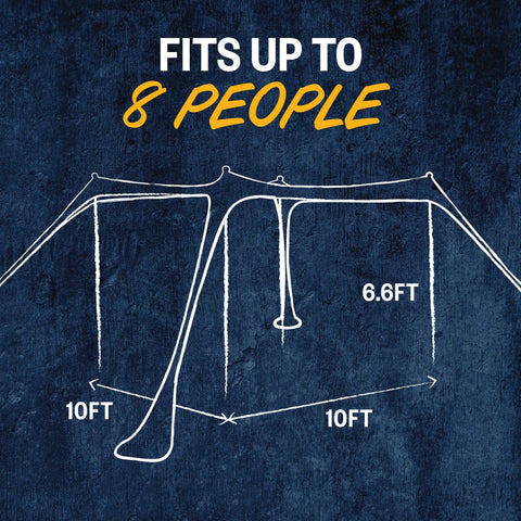 Limited Edition Corona Beach Tent Sun Shelter With Easy Pop Up Setup UPF50 Plus Sun Coverage 10 By 10 Feet dimensions illustration
