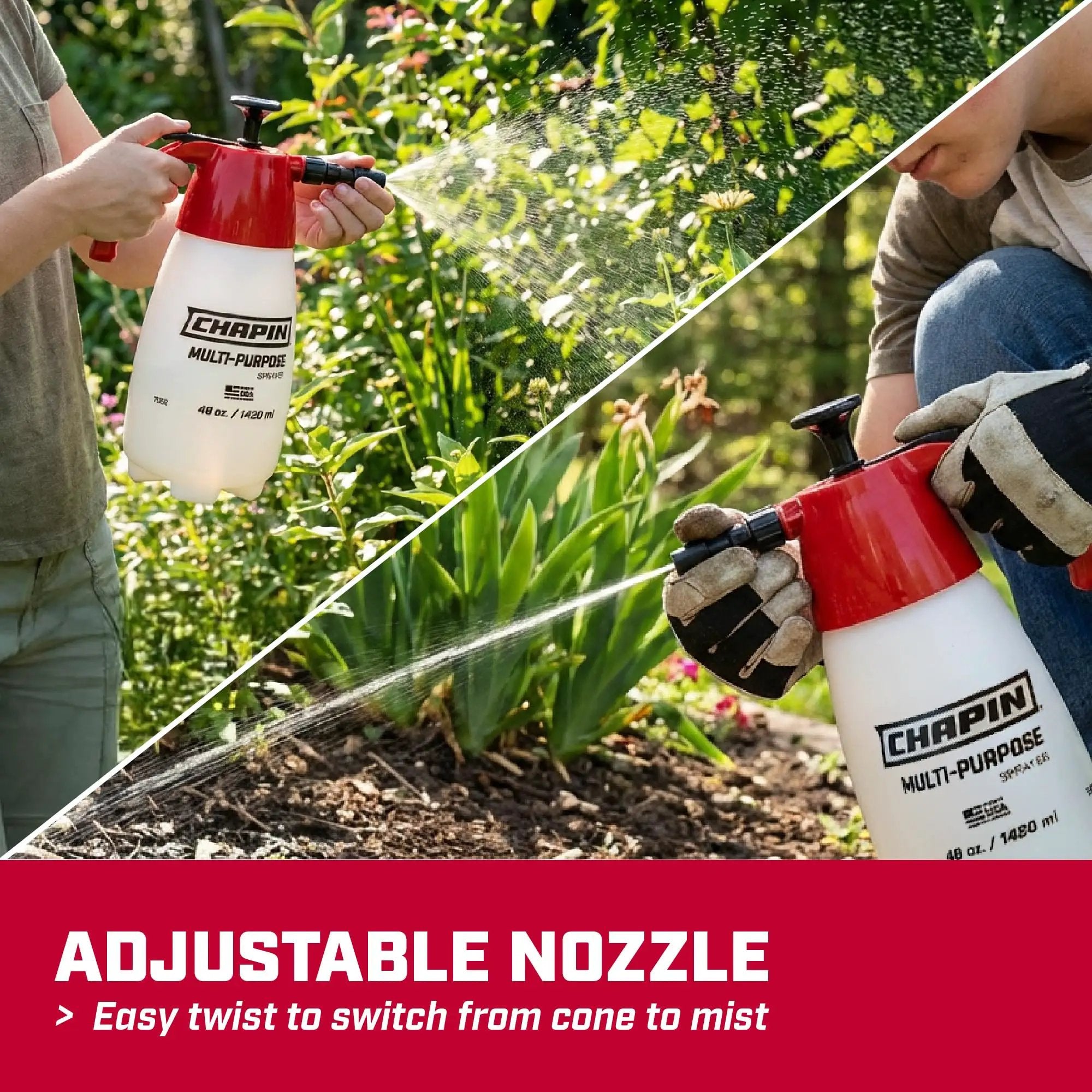 48oz Handheld Pump Sprayer For Lawn & Garden ✓