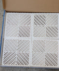 Box of Vented Interlocking Radiator Cover Tiles Set For Home And Office, No Tools Needed, Super Easy Install, White 30 Tile Pack