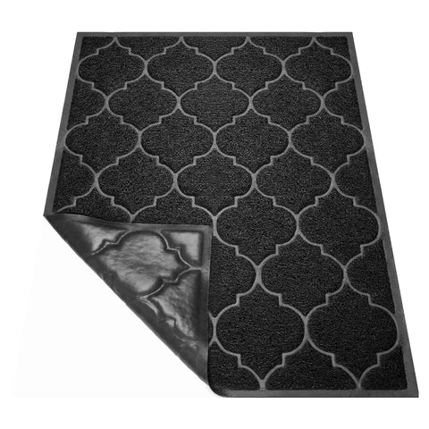 Jumbo 46X35 Inch Front Door Mat For Entryway And Garage Waterproof Grippy Non Slip Doormat For Indoor Outdoor Use Easy Clean