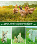 Movable Temporary Fence With Posts 3 Ft By 50 Ft Plastic Mesh Safety Barrier For Dogs And Pets With Fiberglass Stakes