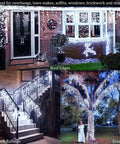 132Ft Outdoor Christmas Lights With 1222 LEDs And 282 Drops, decorating roof edges, deck railings, and tree, blue mood glow