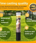 Beefy Black Heavy Duty Hardware Cloth Welded Wire Mesh Roll 16 Inch by 10 Foot 1/8 Inch 27 Gauge PVC Coated for garden fencing