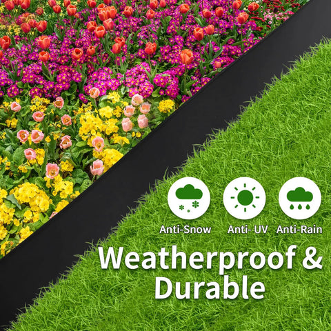 No Dig Lawn Edging Kit 40 Ft Landscape Border With Stakes For Lawn Garden Flower Beds Grass Path Edging Durable Flexible PE Material