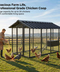 Walk-In Chicken Coop For Backyards Big Rugged 9 By 6 By 6 Feet Predator-Proof All-Metal Cage With 1.2mm Wire Mesh