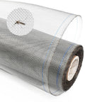 Heavy Duty 304 Stainless Steel Window Screen Roll 47 Inch By 100 Feet For Doors Patios Pets Vents And Porches DIY Mesh Replacement 20 Mesh Silver Weatherproof Easy To Fit Pro Grade showing tightly woven stainless steel mesh with mosquito inset.