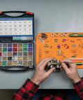 Lock Rekeying Kit With Cylinder Pinning Set showing components for DIY home security maintenance, including pins and springs.