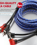 0 Gauge True Dual Amp Wiring Kit With 2000W Power 200A ANL Fuse OFC RCA Cables 14 Gauge Speaker Wire Pre Cut Power And Ground Cables Distribution Block Install Hardware For A High Performance Car Audio System, blue OFC RCA cables