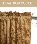 Lux Caramel Gold Crushed Velvet Curtains Two Panel Set With Rod Pocket 50 Inch Wide By 84 Inch Long Each Room Darkening Drapes