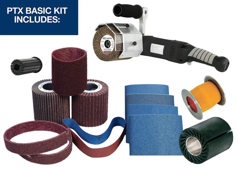 PTX ECO Smart Basic Kit Variable Speed Buffer Polisher For Metal Finishing With Abrasives And Compounds Up To No 4 Finish Includes 1710 Watt Heavy Duty Motor Ideal For Large Surfaces Delivering Uniform Streak Free Polish