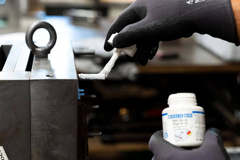 Applying Anti Seize High Tech Metal Free Assembly Paste For Clean DIY And Pro Use NSF Certified Prevents Seizing And Corrosion Safe On Stainless Steel