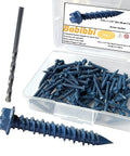 3/16 x 1-1/4 Inch Hex Head Concrete Screw Anchor For Masonry Brick And Block, 100 Pcs Set in plastic case with drill bit