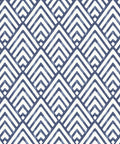 Arrowhead Deep Peel And Stick Wallpaper In Blue For Totally Easy DIY Decor, Removable Geometric Diamond Pattern Wall Covering