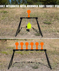 Three Eighths AR500 6 Inch Classic Popper Steel Target auto reset orange for pistols and rifles set on target stand