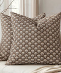Fall Floral Print Pillow Covers 18x18 In Chocolate Brown For Sofa And Living Room Cozy Decorative Throw Pillow Cases With Rich Vibrant Colors And Eye Catching Style, cotton-blend