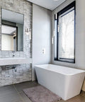 Modern Matte Black LED Wall Sconce With Bubble Glass, Indoor Vanity Light for Bathrooms, integrated LED on tiled wall