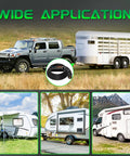 Hassle Free 8 Foot 7 Way Trailer Wiring Harness Kit With Junction Box And 7 Pin Plug for RV and camper applications.