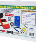 Box of Learn To Solder Kit With Fully Adjustable Soldering Station And 350 To 900 F Range, includes SL-75T2 tip, ST-1 Side Cutters, SP-1A Kit