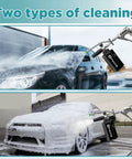 Pressure Washer Foam Gun With Dual Connector, Foam Cannon And Double Tip Attachment Car Wash Kit, spraying foam on cars