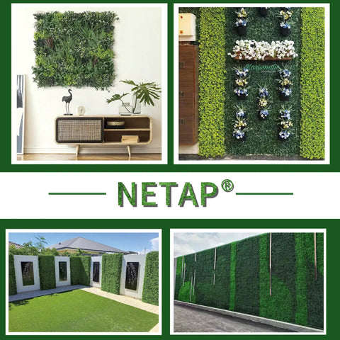 Boxwood Wall Panels 12 Pack 10x10 Inches Realistic Artificial Greenery For Indoor Outdoor Backdrops Faux Foliage Wall Decor For Parties And Weddings Gardens Fences With A Lush Full Look displayed in various settings.