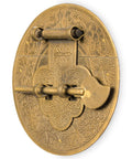 Longevity Brass Plate Chest Box Latch Decorative Hardware 3.4 Inch Durable Brass Finish Vintage Style Close-up