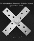4-Pack Stainless Steel Hidden Door Hinges For Wooden Doors With Rotatable Pivot and Vertical Connecting Function close-up on rotation