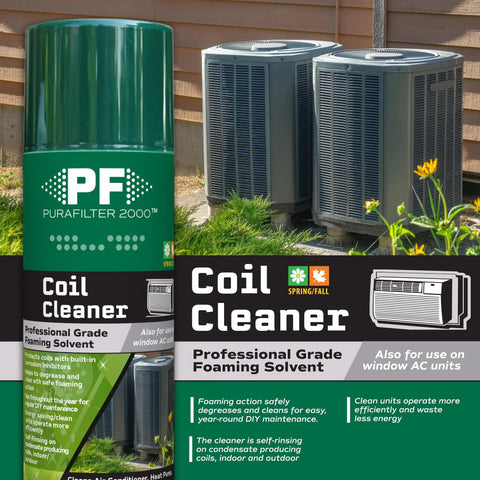 Foaming Coil Cleaner For HVAC Condenser And Evaporator Coils Commercial Grade Cleaner With Deep Foaming Action To Lift Heavy Grime