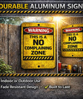 Heavy Duty Aluminum All Weather No Nonsense Safety Sign For Moving Equipment Warning Bilingual 12 By 18 Inch Indoor Outdoor High Visibility Metal Sign Built To Withstand Warehouse And Home Use displayed outdoors.