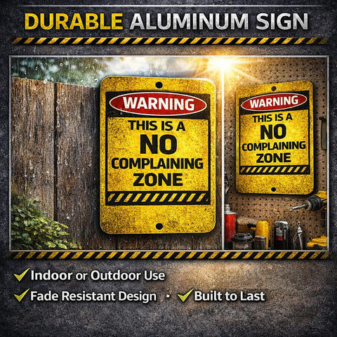 Heavy Duty Aluminum All Weather No Nonsense Safety Sign For Moving Equipment Warning Bilingual 12 By 18 Inch Indoor Outdoor High Visibility Metal Sign Built To Withstand Warehouse And Home Use displayed outdoors.