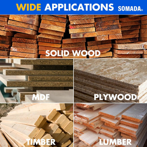 Various wood types for drilling with Woodworking Auger Drill Bit Set For Wood 4 Piece Includes 1/2 Inch 5/8 Inch 3/4 Inch And 1 Inch Sizes