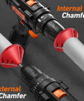 2 In 1 Inner Outer PVC Deburring Tool Chamfer Reamer For PVC CPVC ABS PP PE Pipe, Quick Bevels On OD 0.75 To 4.6 Inches And ID 0.92 To 4.8 Inches
