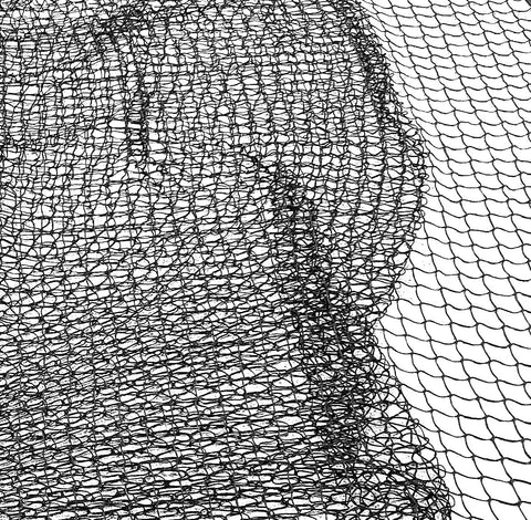 Close-up of Backyard Baseball And Softball Backstop Net 12 By 30 Foot Heavy Duty Nylon Mesh With Sturdy Straps.
