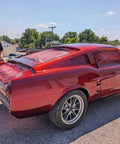 Custom car being worked on with Sick Candy Colorshift Basecoat Paint Gallon Ready To Spray With Slow Reducer Deep Apple Red Wine Bronze Maroon Chameleon Finish.