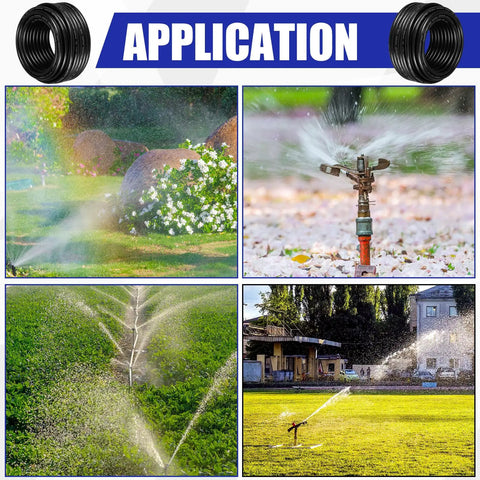 Images showing the application of Pro Grade Heavy Duty Sprinkler System Wire 18 Gauge Irrigation Wire in various garden setups.