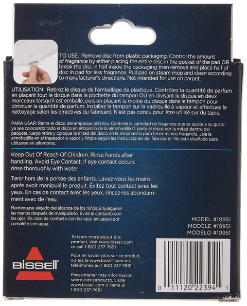 Back packaging details of Odor Eliminating Scent Discs For PowerFresh Steam Mop And Symphony Vacuum And Steam Replacement Parts Genuine OEM