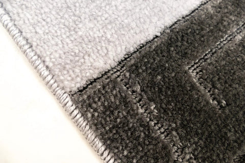Close-up of Indoor Slip Resistant Stair Treads With Greek Key Meander Design, 8.5x30 Inch, beige texture detail