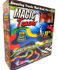 Glow In The Dark Flexible Race Track Set With Orange Car Your Kids Will Love Easy Snap Together Led Light Up Raceway box