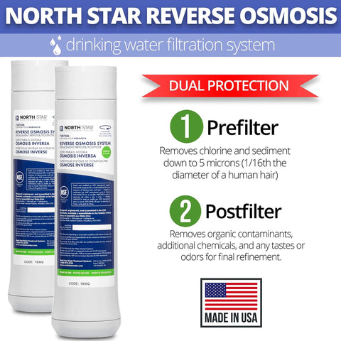 NSROPF4 Reverse Osmosis Pre And Post Filter Set With Change Reminder Tag Replacement For 7287506 Upgraded Version product image