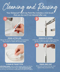 Steps for cleaning and reusing Slobproof Refillable Touch Up Paint Pen For Mess Free Repairs Reusable Wall Color Matcher.