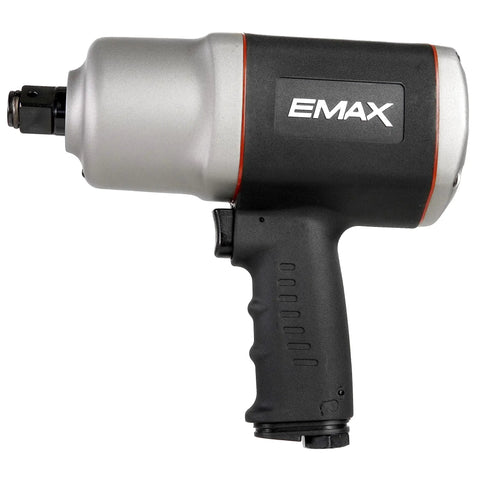 Shop Grade 3/4 Inch Drive Air Impact Wrench Featuring 1400 Ft Lbs Torque And 6000 Rpm Speed And Adjustable Pneumatic Mechanic Tool side view.