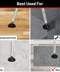 Heavy Duty Door Security Bar 18 To 51 Inch Adjustable Jammer for hardwood, carpet, tile surfaces