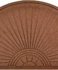 Guzzler Sunburst Series 36x70 Commercial Entrance Mat in brown, semi-circular, durable for dirt and moisture control indoors and outdoors.
