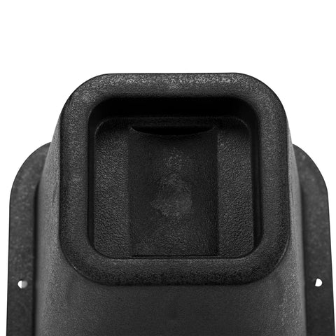 Top view of 6 Inch Bed Riser Set Of 4 With Wheel Grooves For Stable Lifts And Easy Under Bed Storage In Dorm Or Bedroom Durable Plastic Bed Lifter Elevation For Back Pain Relief Black Finish
