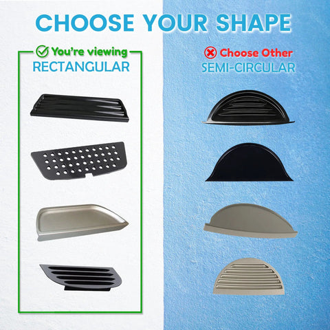 Comparison between rectangular and semi-circular Ultra Absorbent Refrigerator Drip Pad For Water Dispenser Spills design options.