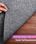 Non Slip Mattress Gripper and Area Rug Felt Pad Keeps Mattress and Rug In Place for Full Size 4x6 Feet being held on wooden floor