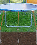 30 Inch Ground Screw In Anchors Heavy Duty 12mm Solid Steel With 3 Inch Spiral Blade securing trampoline to ground