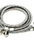 2-Pack Premium Stainless Steel Washing Machine Hoses, 6 Ft No-Lead Burst-Proof Red And Blue Lined Water Inlet, Elbow Connection