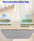 Wet and dry use Replacement Mop Pads For Robot Vacuums with microfiber texture, washable reusable soft pads